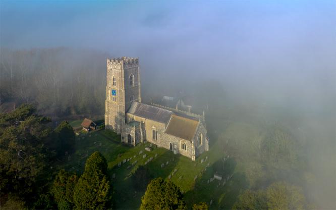 Kersey Church Mist - Andrew Bailey
