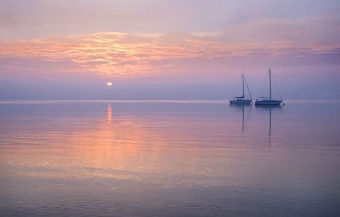 Misty Sunrise Mersea Island - Colin Westgate
