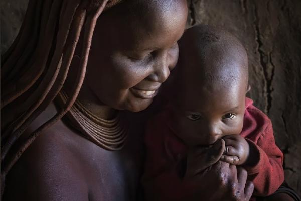 Himba Mum and Baby Boy - Kate Jackson