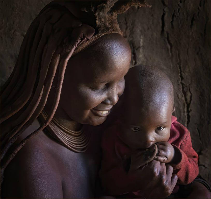 Himba Mum and Baby Boy - Kate Jackson