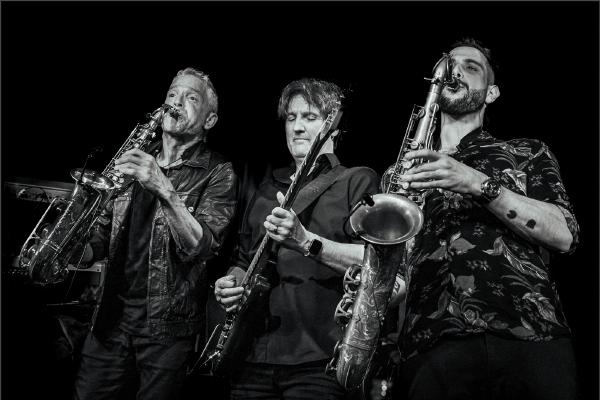 Dave, Mark and Sam jamming - Bola Oshisanwo