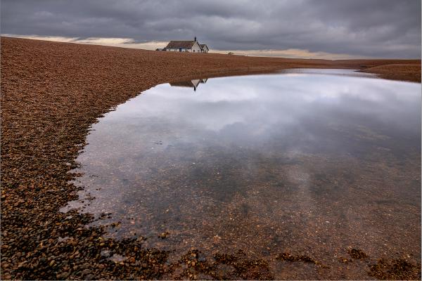 Shingle Street in Winter - Alison Pangbourne