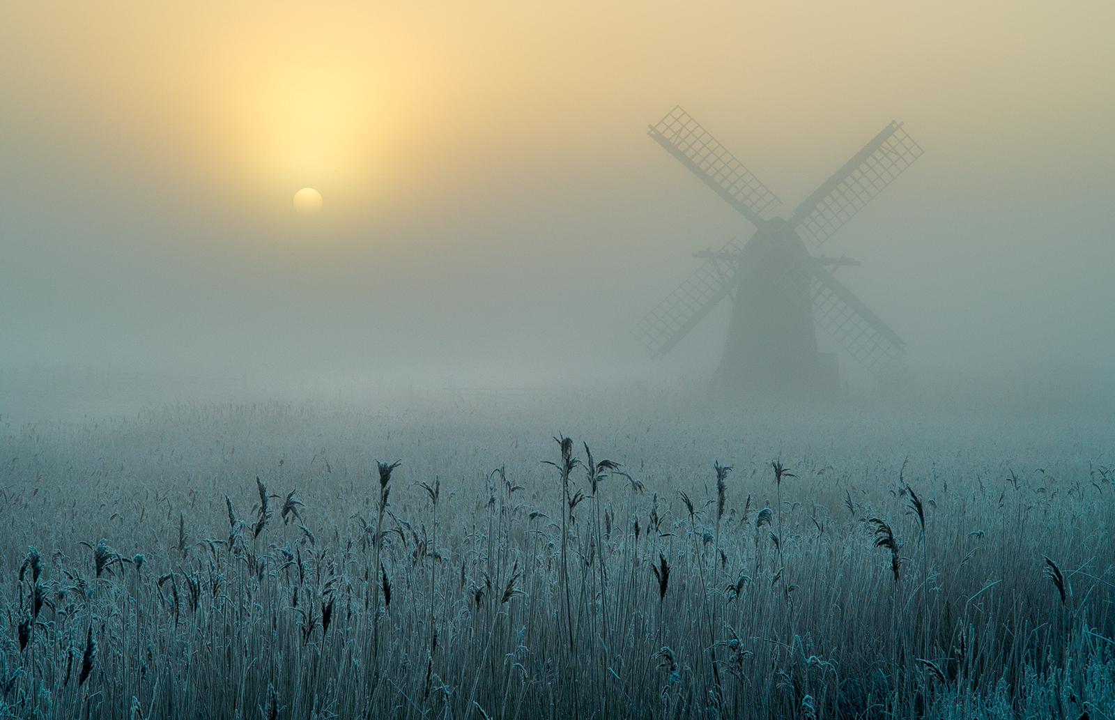 Herringfleet Mill in freezing fog - Andrew Bailey