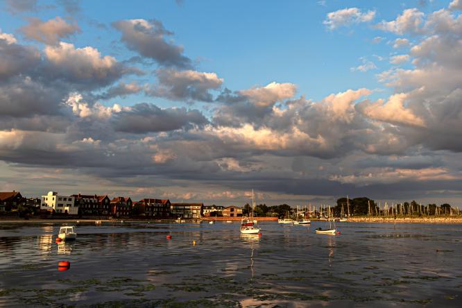 Emsworth harbour in the evening sunlight - Peter Freeman