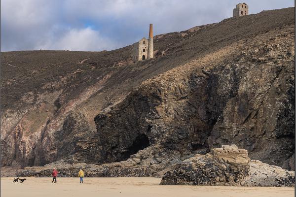 Dog walking past Wheal Coates mine - Peter Pangbourne