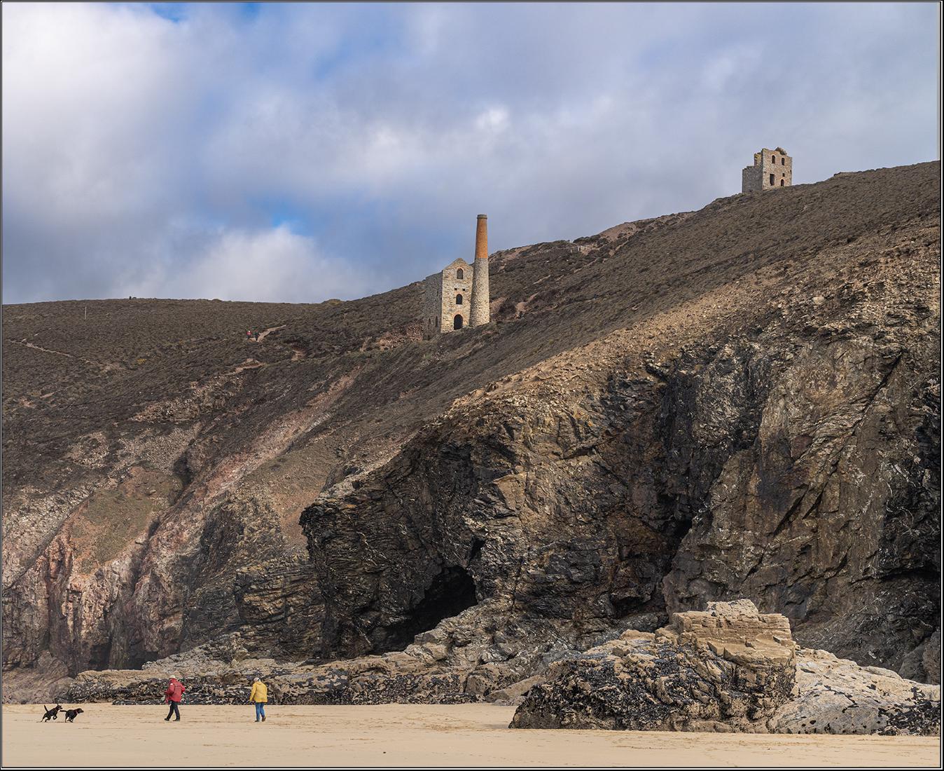 Dog walking past Wheal Coates mine - Peter Pangbourne