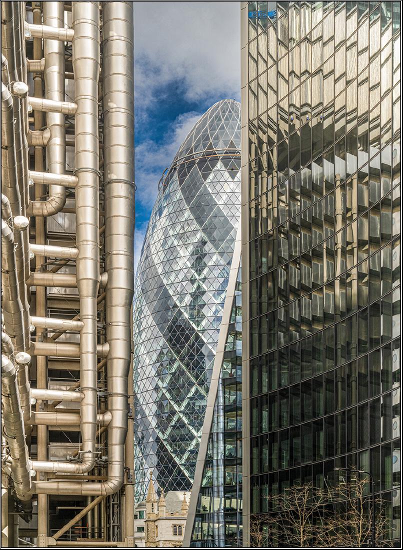The gherkin from Lloyds - Peter Pangbourne