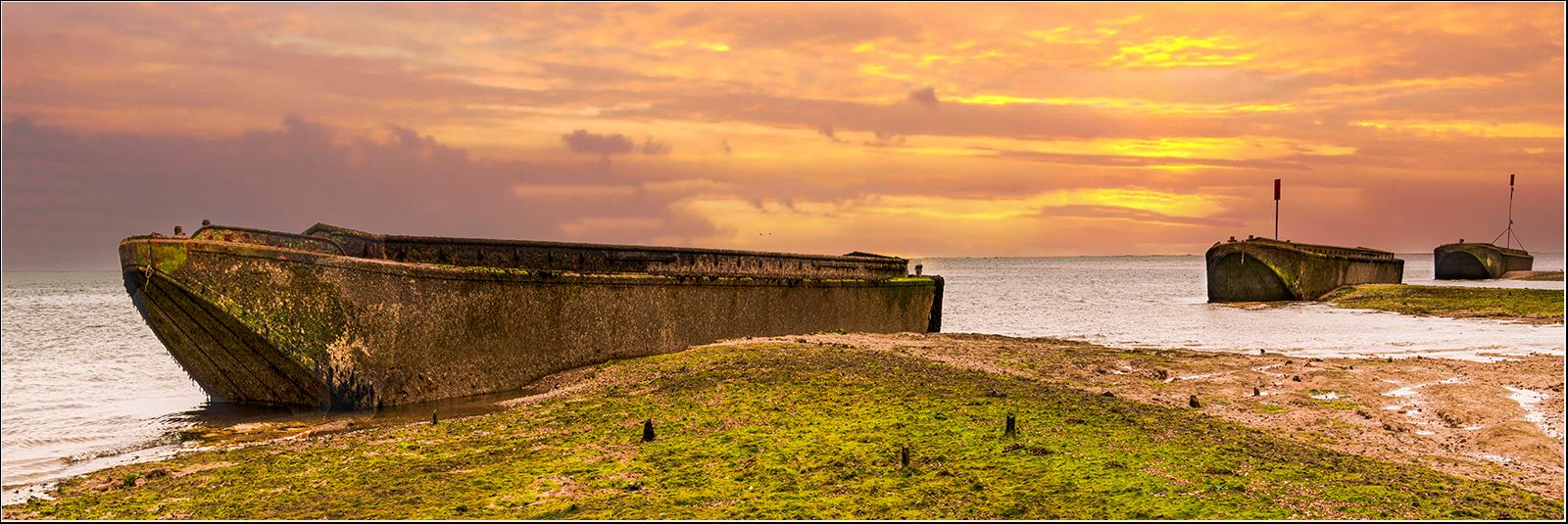 Dawn over the Bradwell barges - Peter Pangbourne