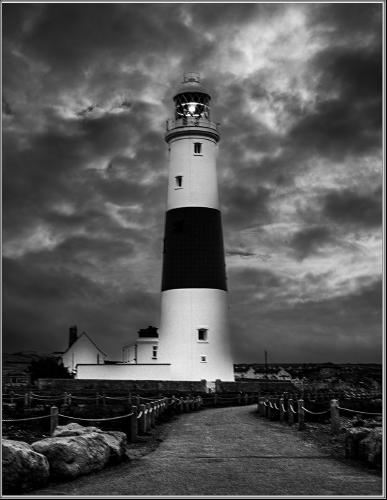 Portland Lighthouse at dusk - Alison Pangbourne
