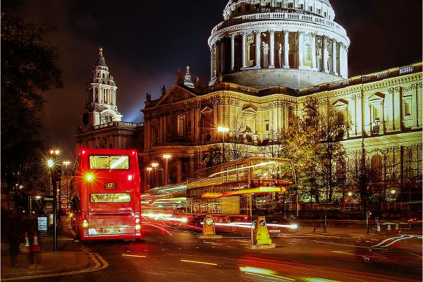 A Night time view of St Paul's Cathedral - David Egerton