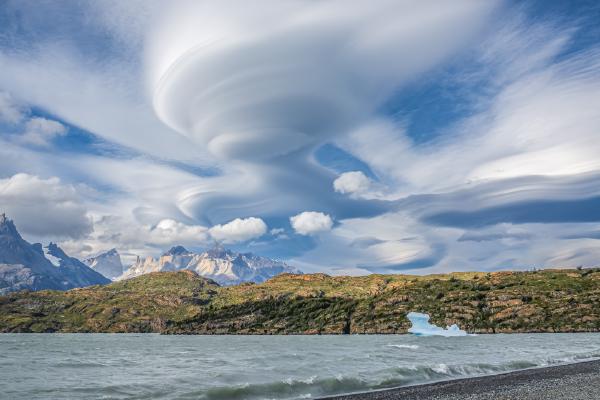 Lenticular Cloud over the Patagonian Ice fields w - Cheryl Wilkes