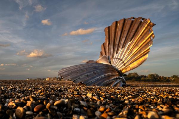 Morning light on the Aldeburgh Scallop - Richard Cunningham