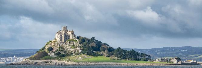 St Michaels Mount from Basore Point (%!s(<nil>)) -