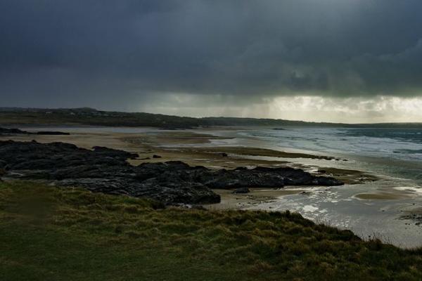 Storm approaching Godrevy beach (%!s(<nil>)) - 