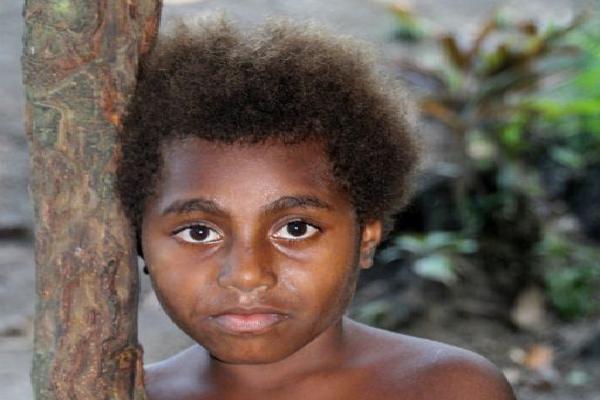 Melanesian boy South Pacific (%!s(<nil>)) - 