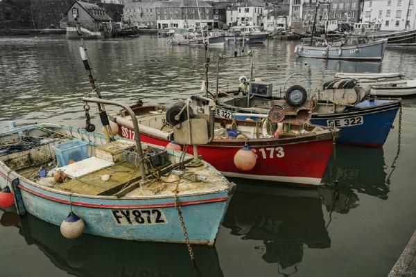 Three fishing boats Mevagissey (%!s(<nil>)) - 