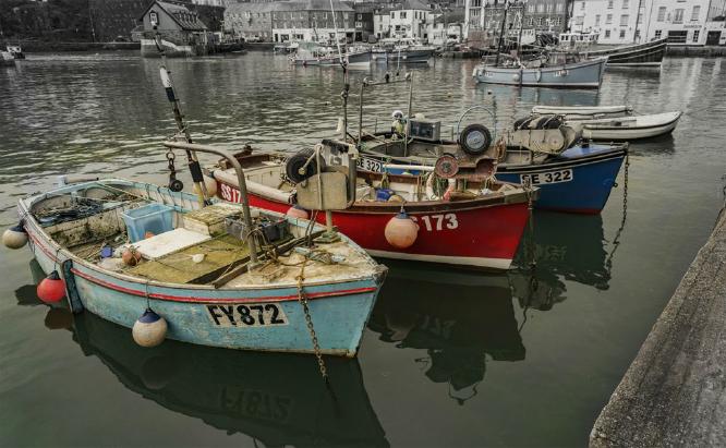Three fishing boats Mevagissey (%!s(<nil>)) - 